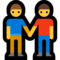 Two Men Holding Hands emoji on Microsoft